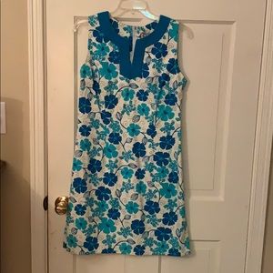 Blue and white lily Dress
